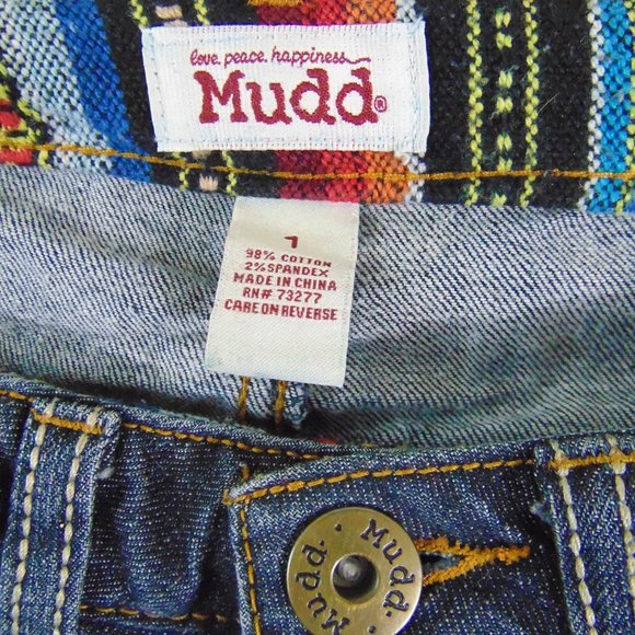 Mudd Pinched Cutoff Short Shorts - Size 1 - Picture 3 of 3